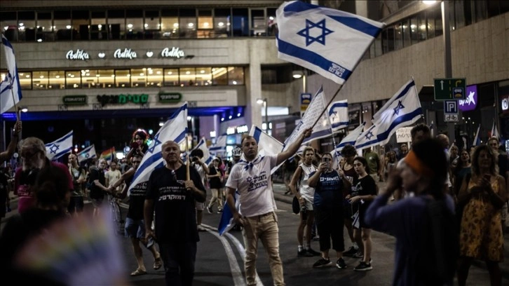İsrail&&#035039;de yargı düzenlemesine karşı protestolar 38. hafta da devam etti