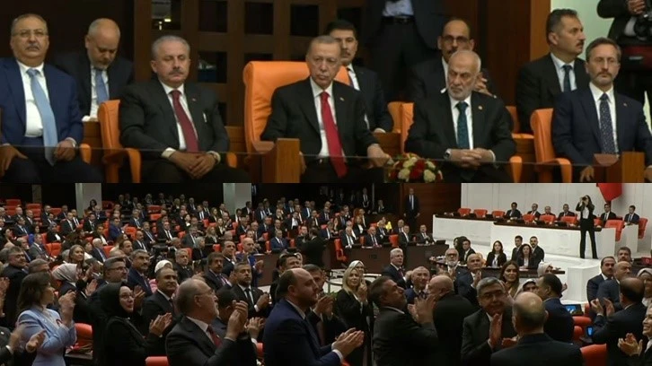 Meclis&&#035039;te 28. Dönem Erdoğan&&#035039;a protesto ile başladı