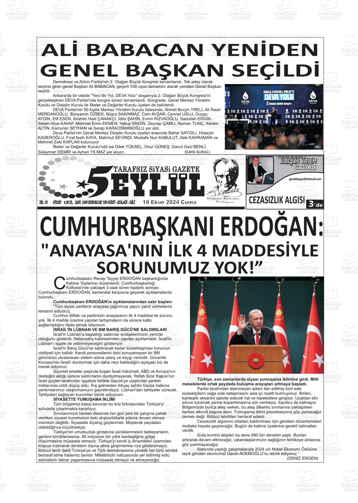 5 EYLÜL Gazetesi