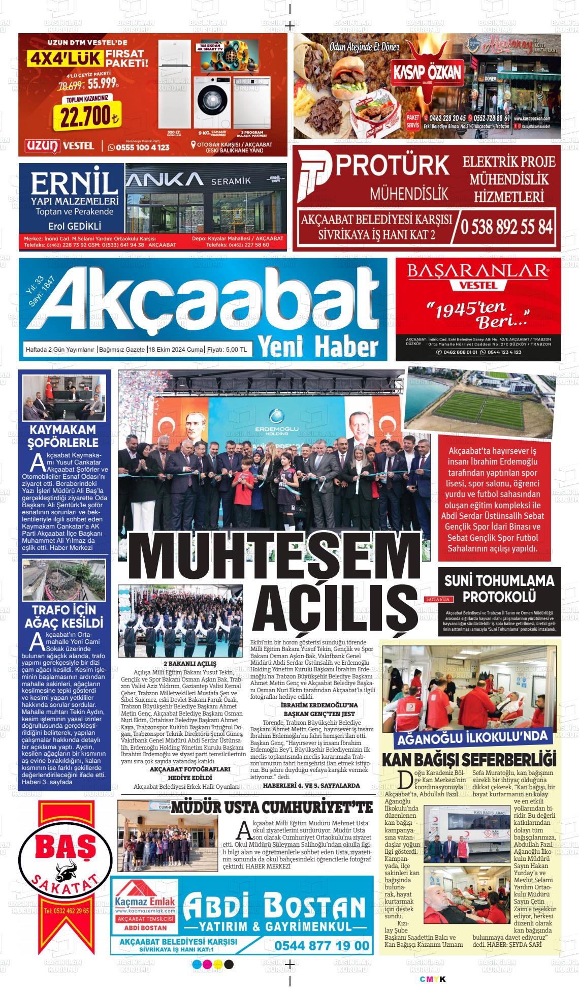 AKÇAABAT YENİ HABER Gazetesi