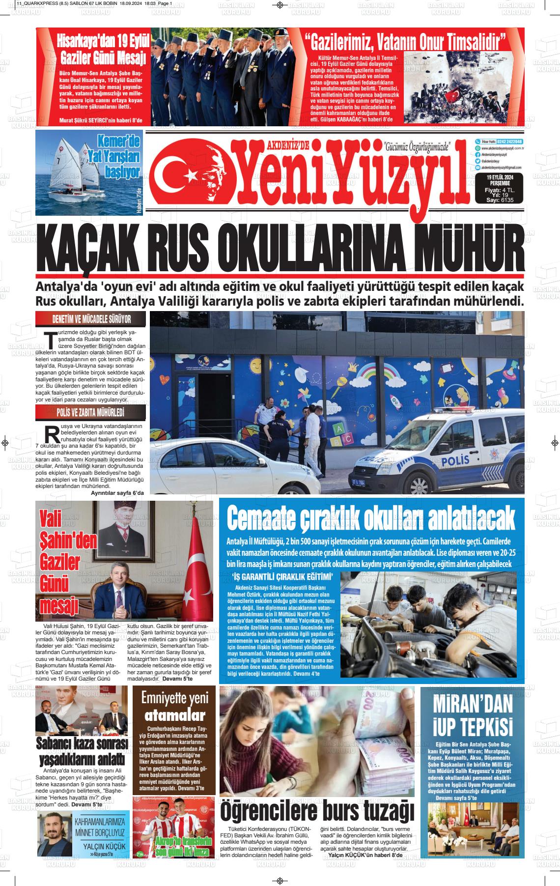 AKDENİZ'DE YENİ YÜZYIL Gazetesi