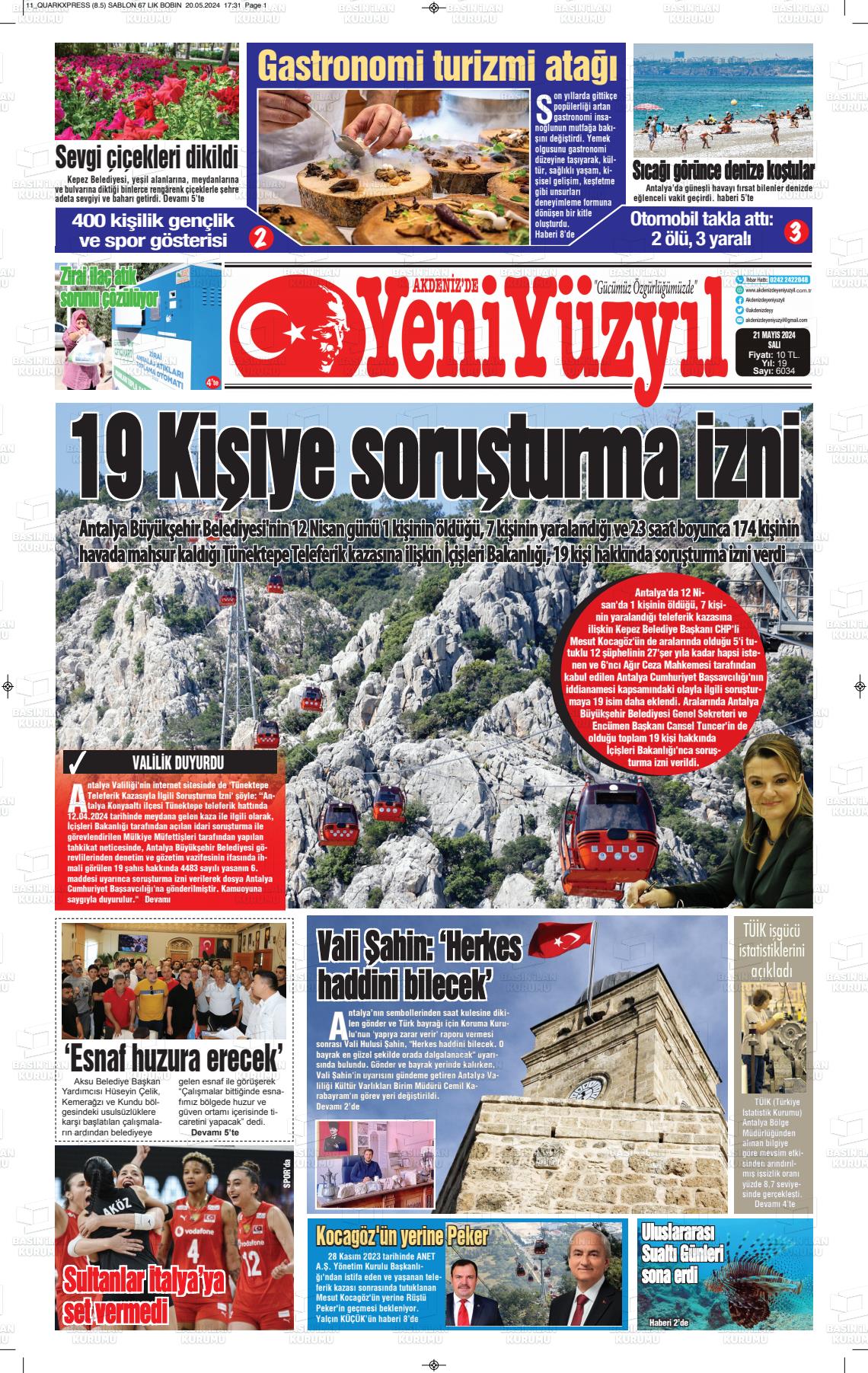 AKDENİZ'DE YENİ YÜZYIL Gazetesi