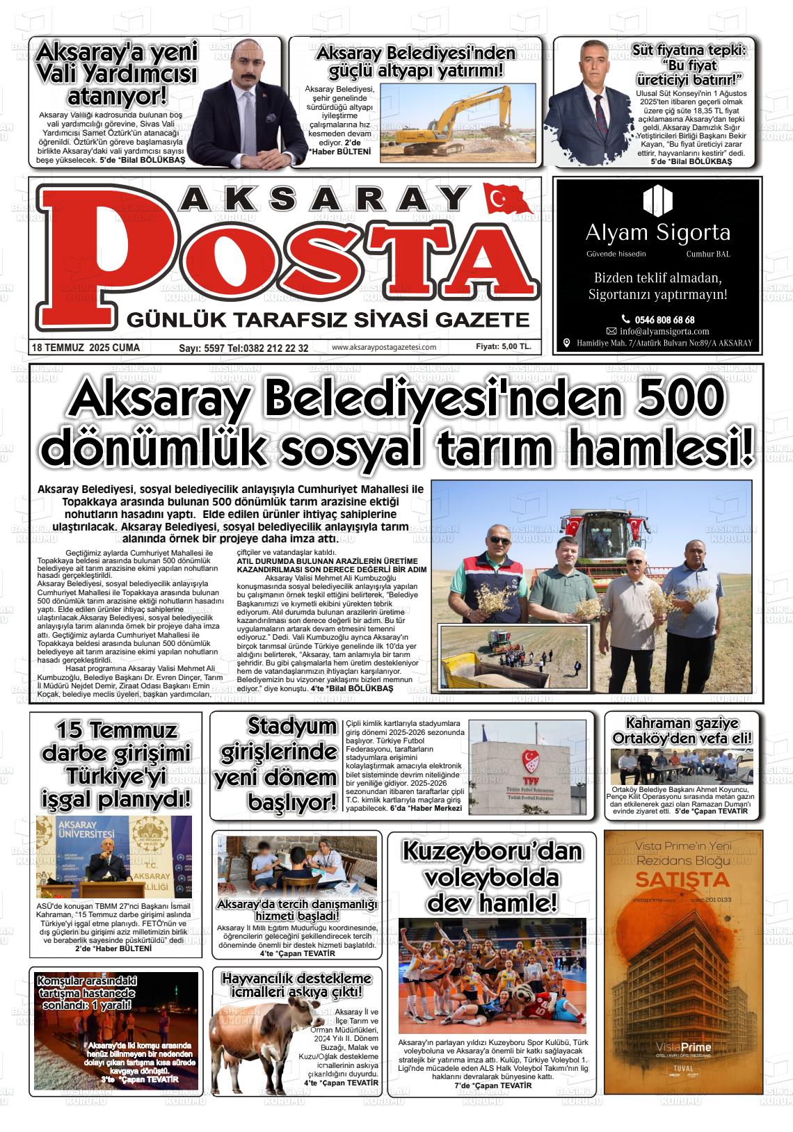 AKSARAY POSTA Gazetesi