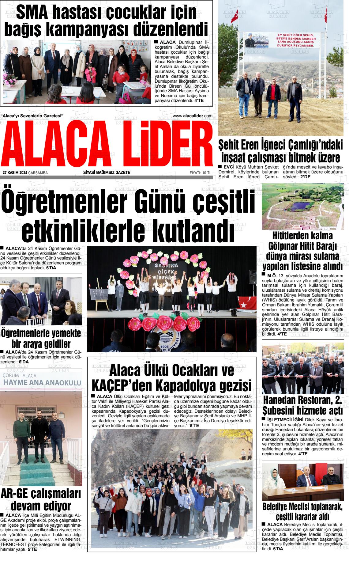 ALACA LİDER Gazetesi