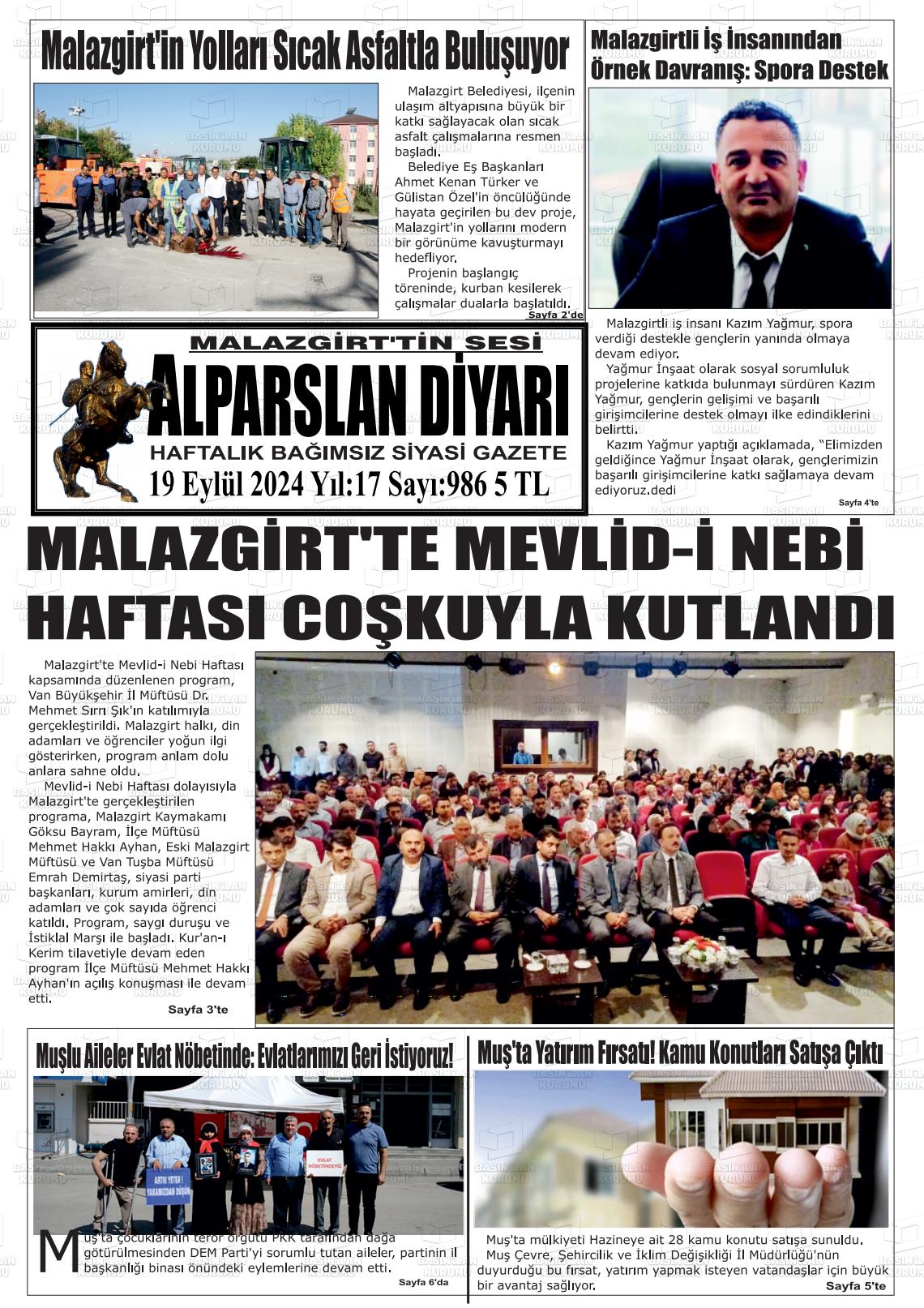 ALPARSLAN DİYARI Gazetesi