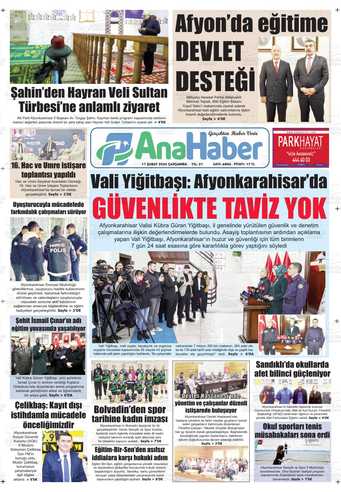 ANA HABER Gazetesi