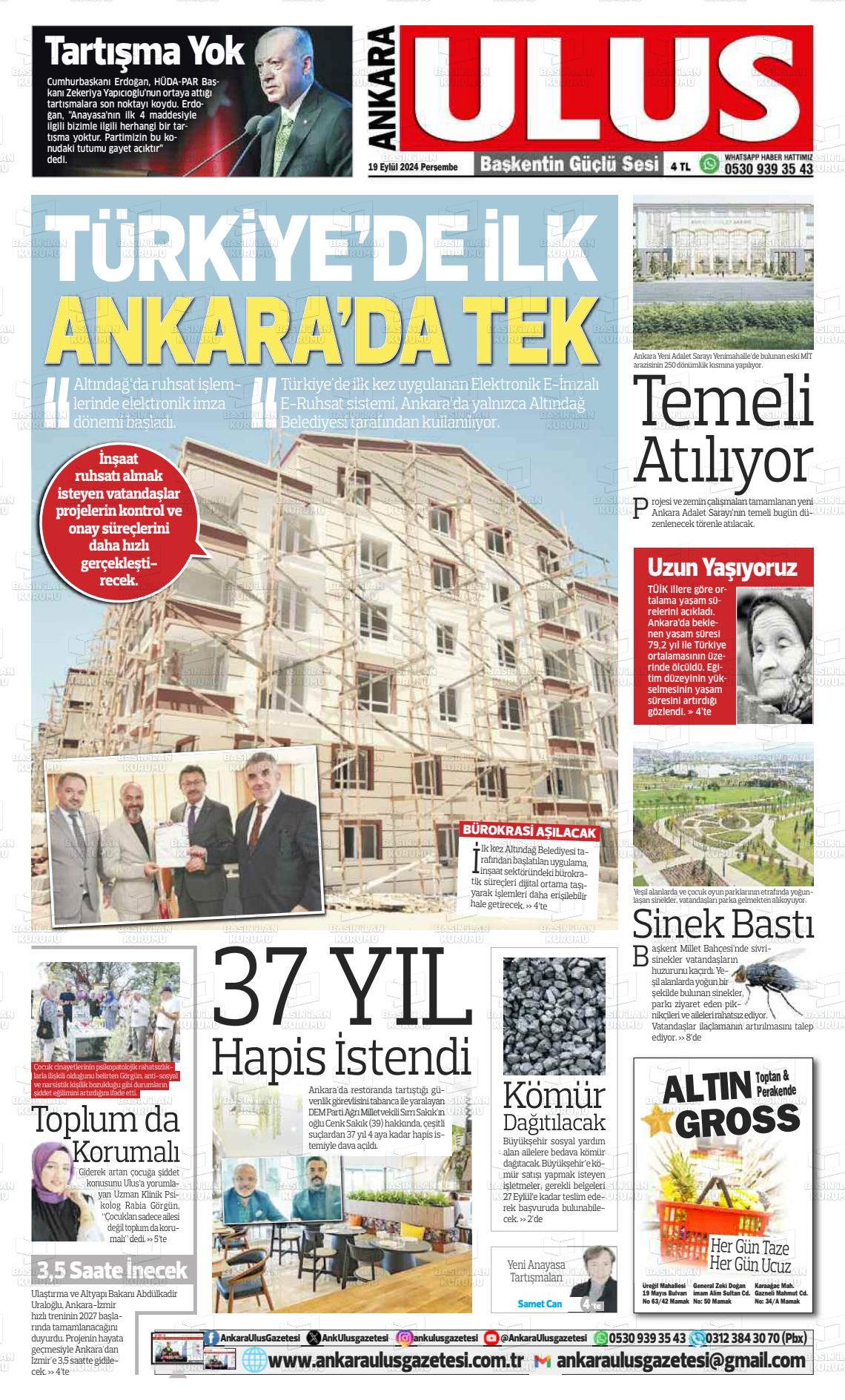 ANKARA ULUS Gazetesi