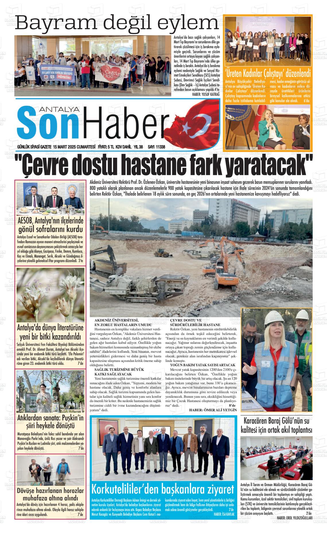 ANTALYA SON HABER Gazetesi