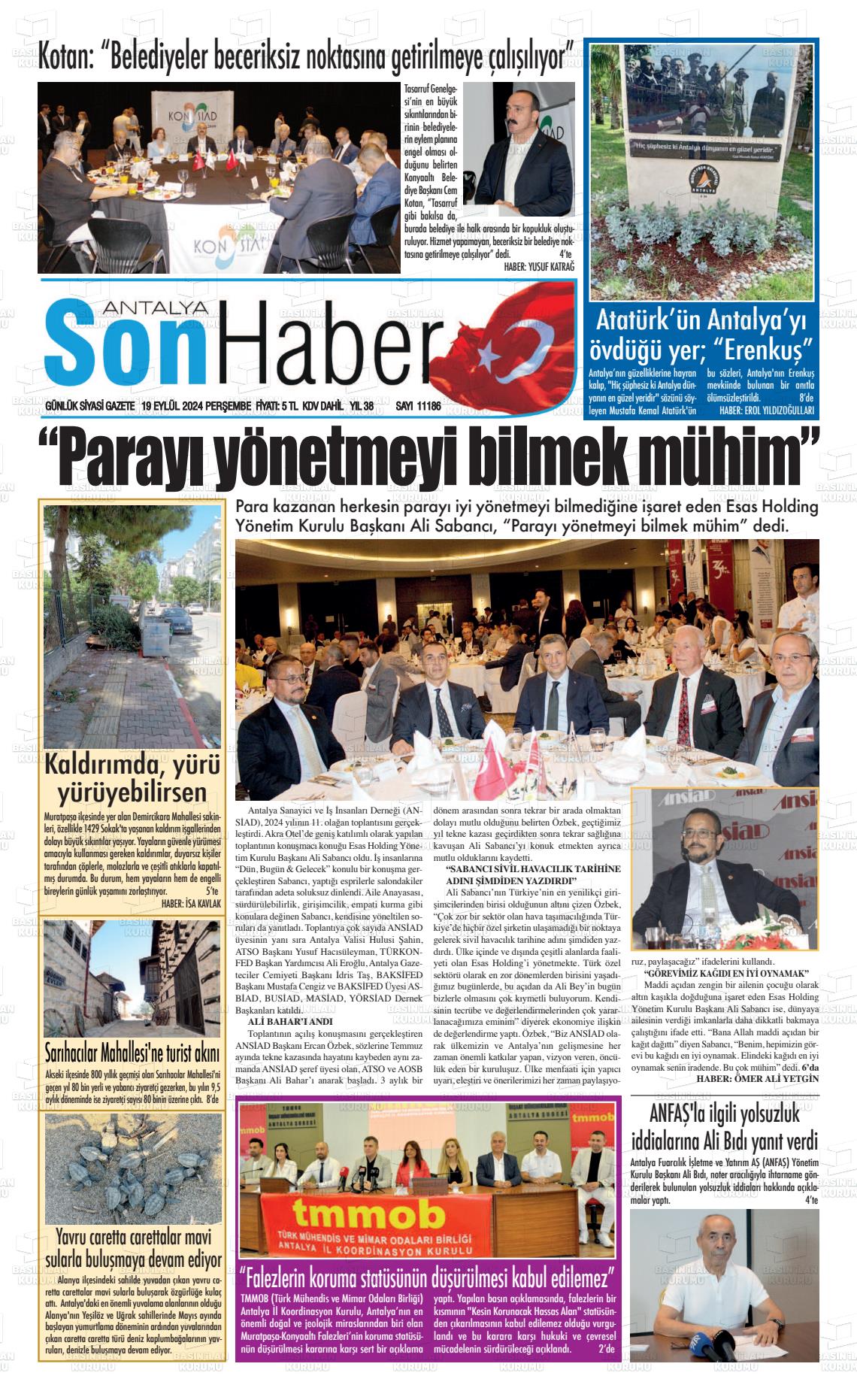 ANTALYA SON HABER Gazetesi