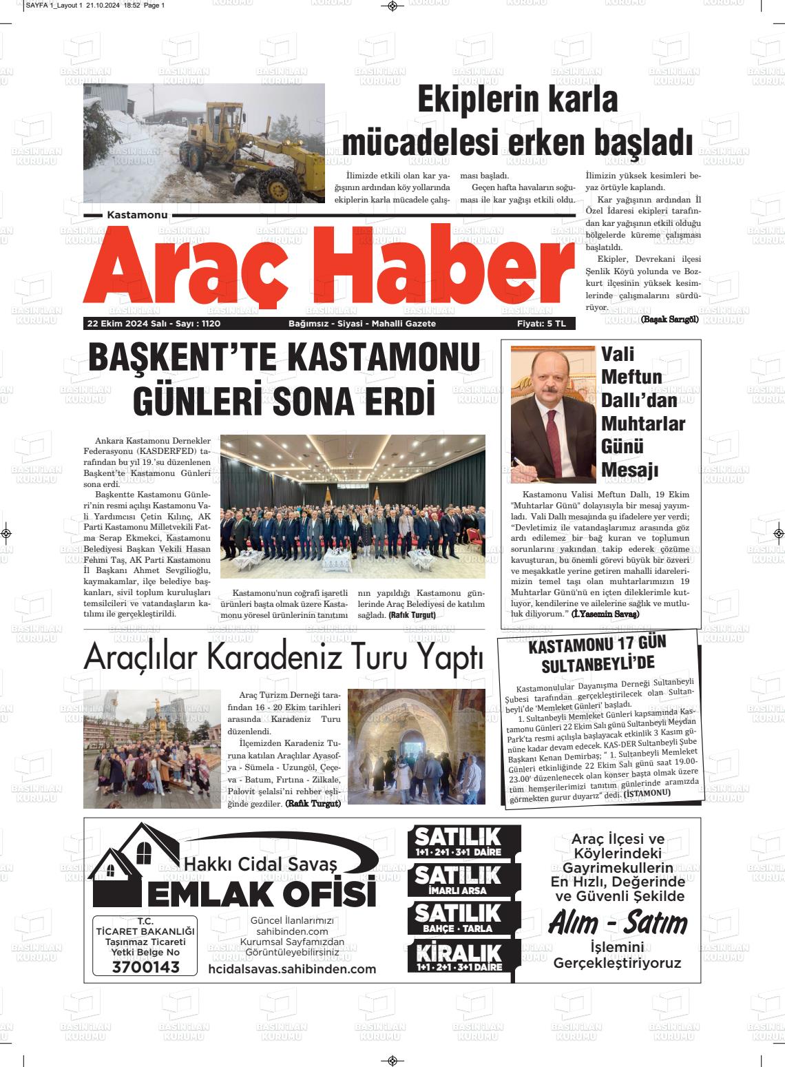 ARAÇ HABER Gazetesi