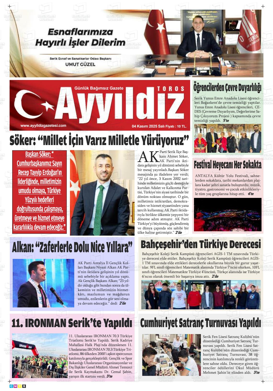 AYYILDIZ TOROS Gazetesi