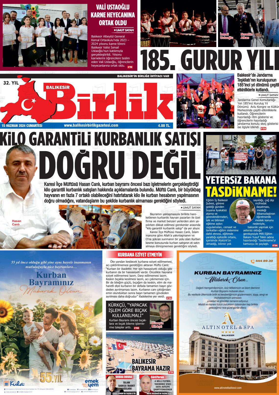 BALIKESİR BİRLİK Gazetesi