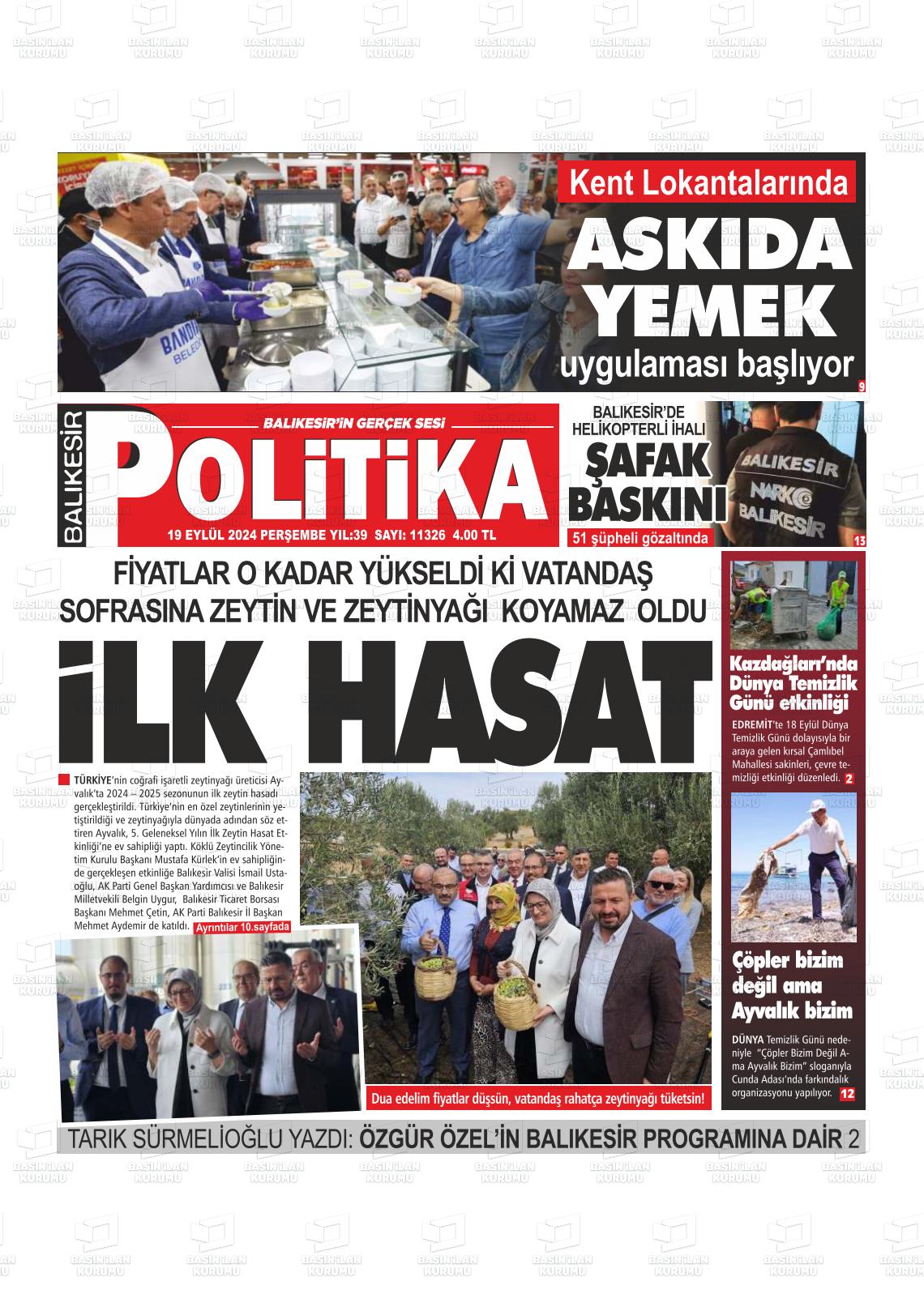 BALIKESİR POLİTİKA Gazetesi