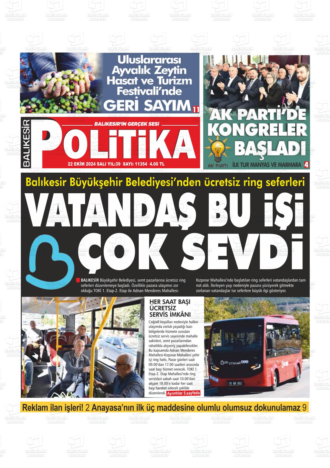 BALIKESİR POLİTİKA Gazetesi