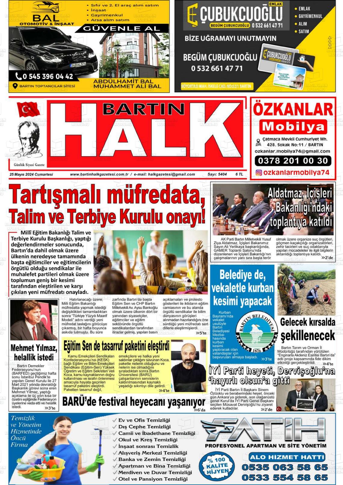 BARTIN HALK Gazetesi