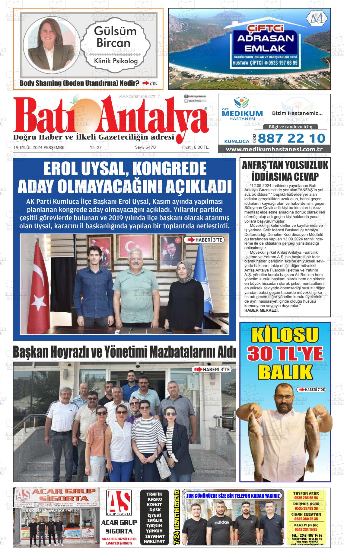 BATI ANTALYA Gazetesi