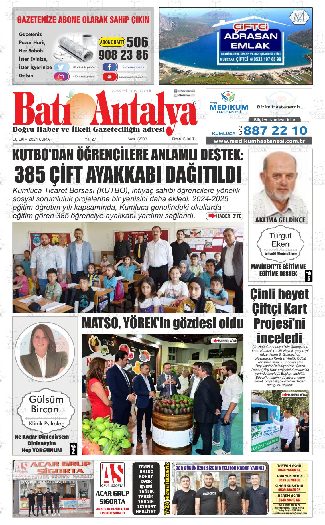 BATI ANTALYA Gazetesi