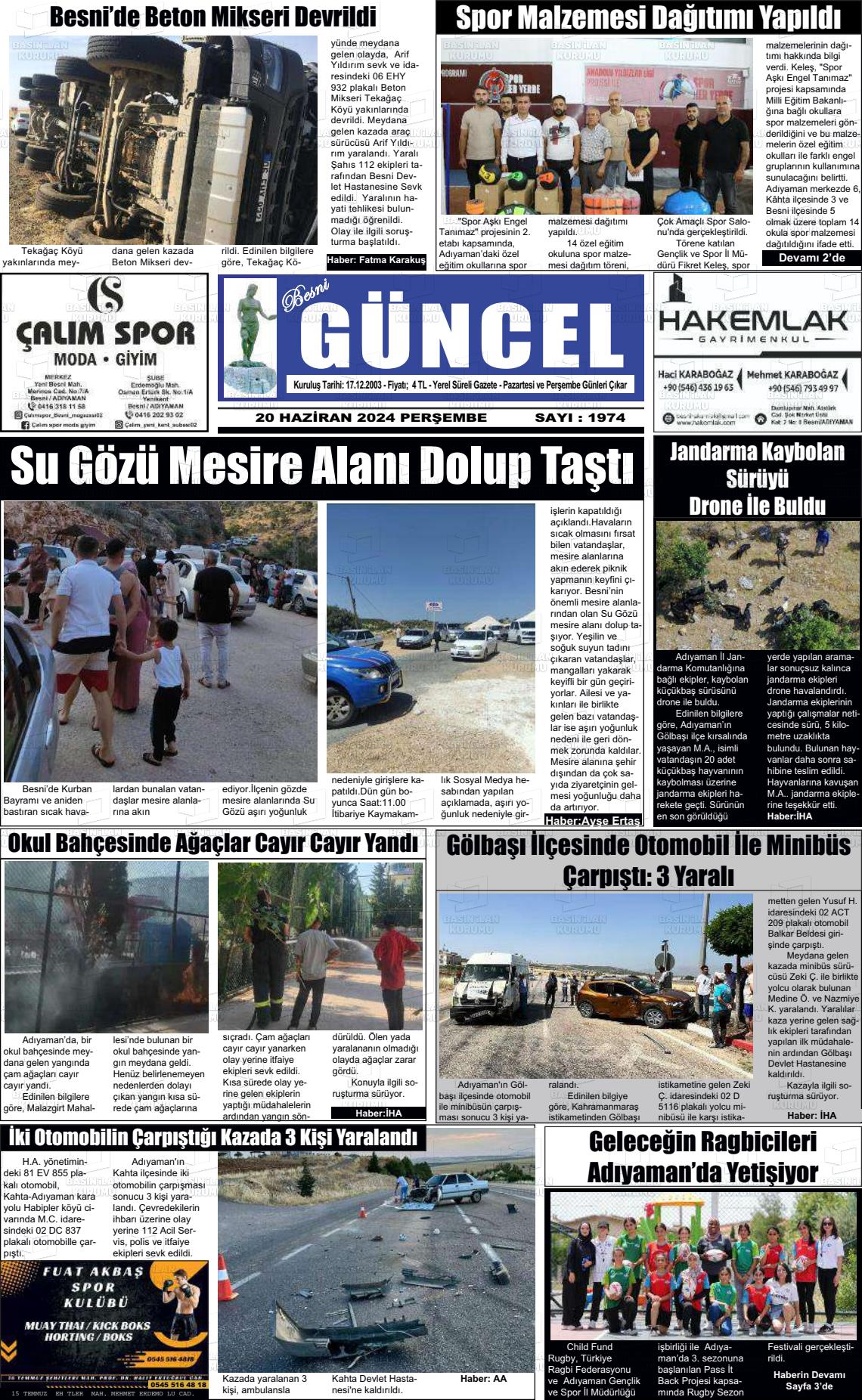 BESNİ GÜNCEL Gazetesi