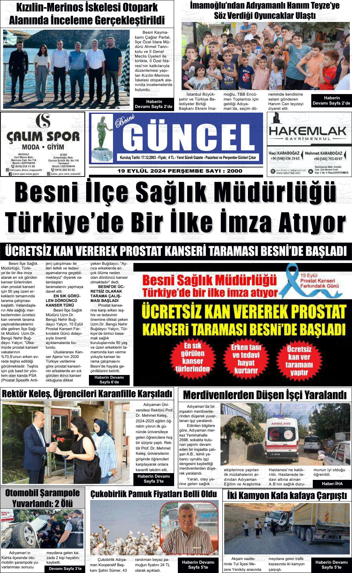 BESNİ GÜNCEL Gazetesi