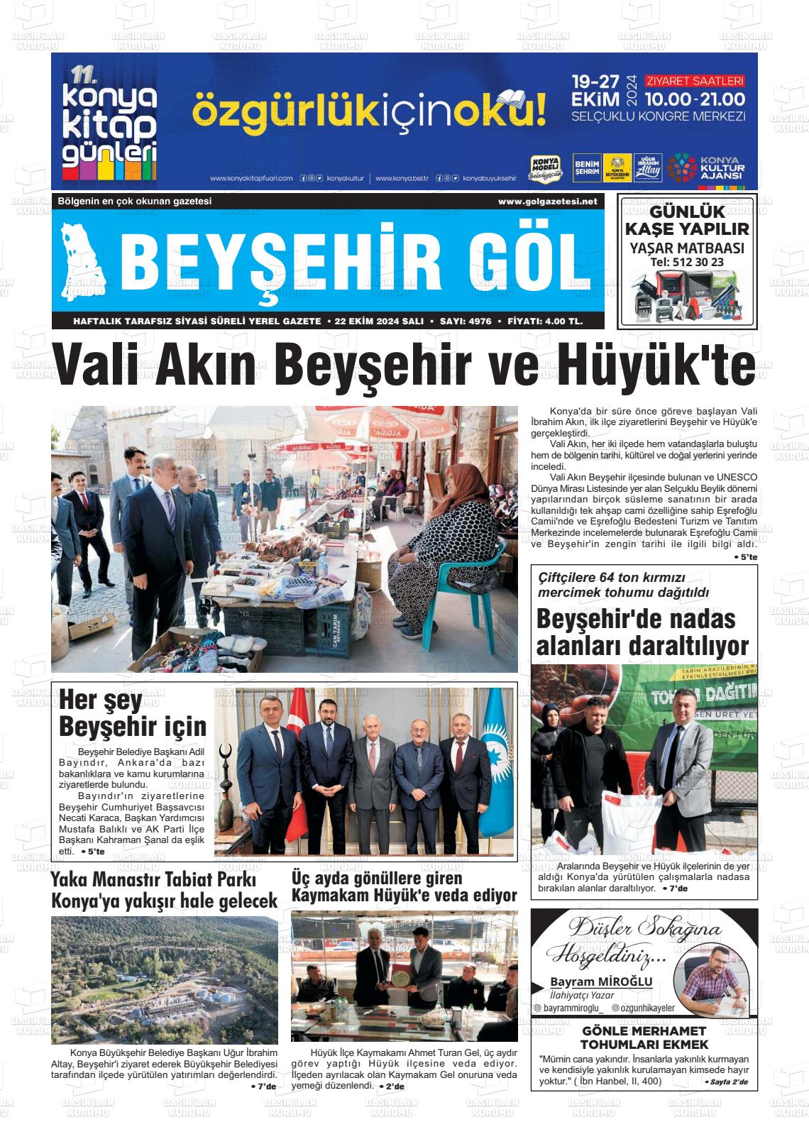 BEYŞEHİR GÖL Gazetesi