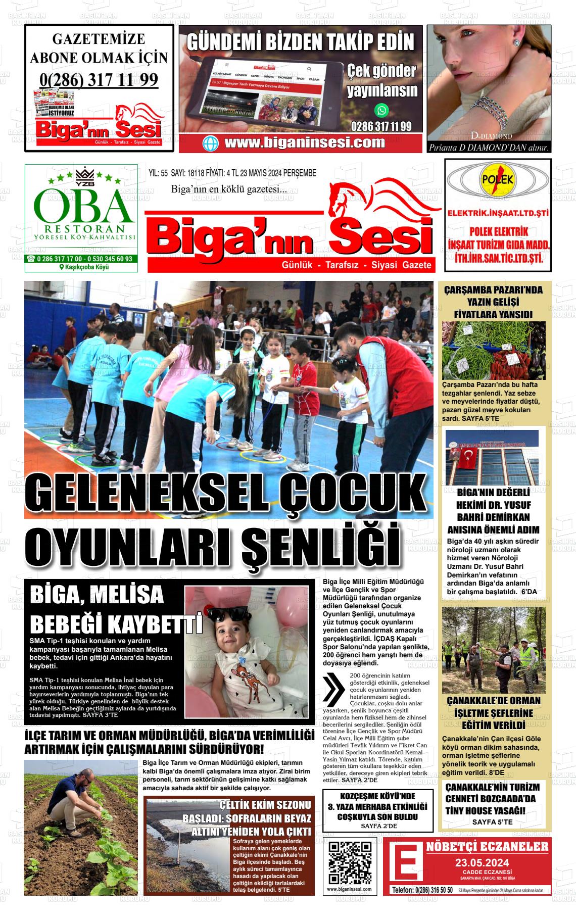 BİGA'NIN SESİ Gazetesi