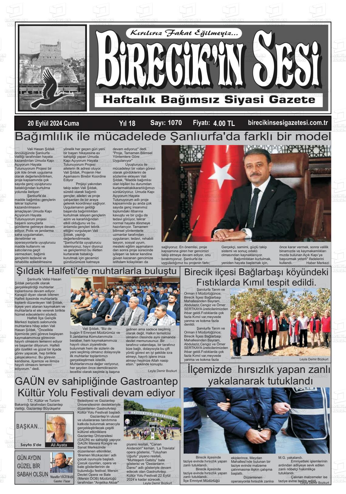 BİRECİK'İN SESİ Gazetesi