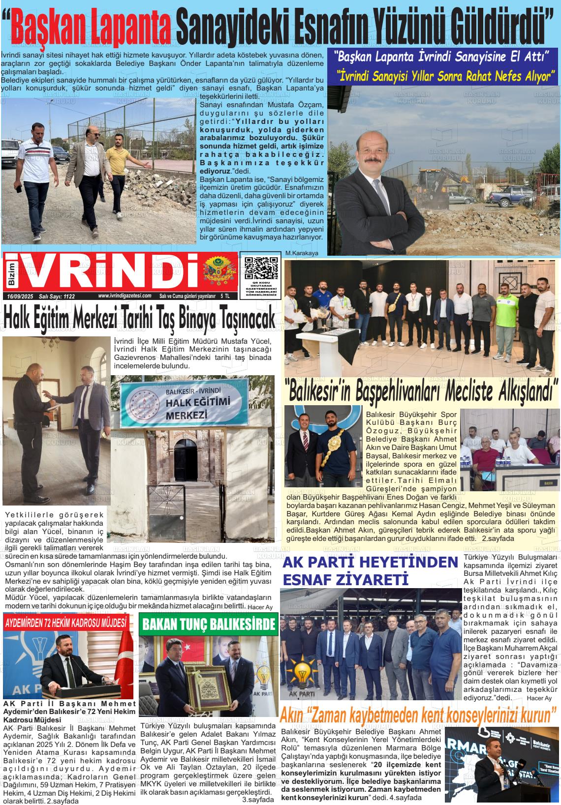 BİZİM İVRİNDİ Gazetesi
