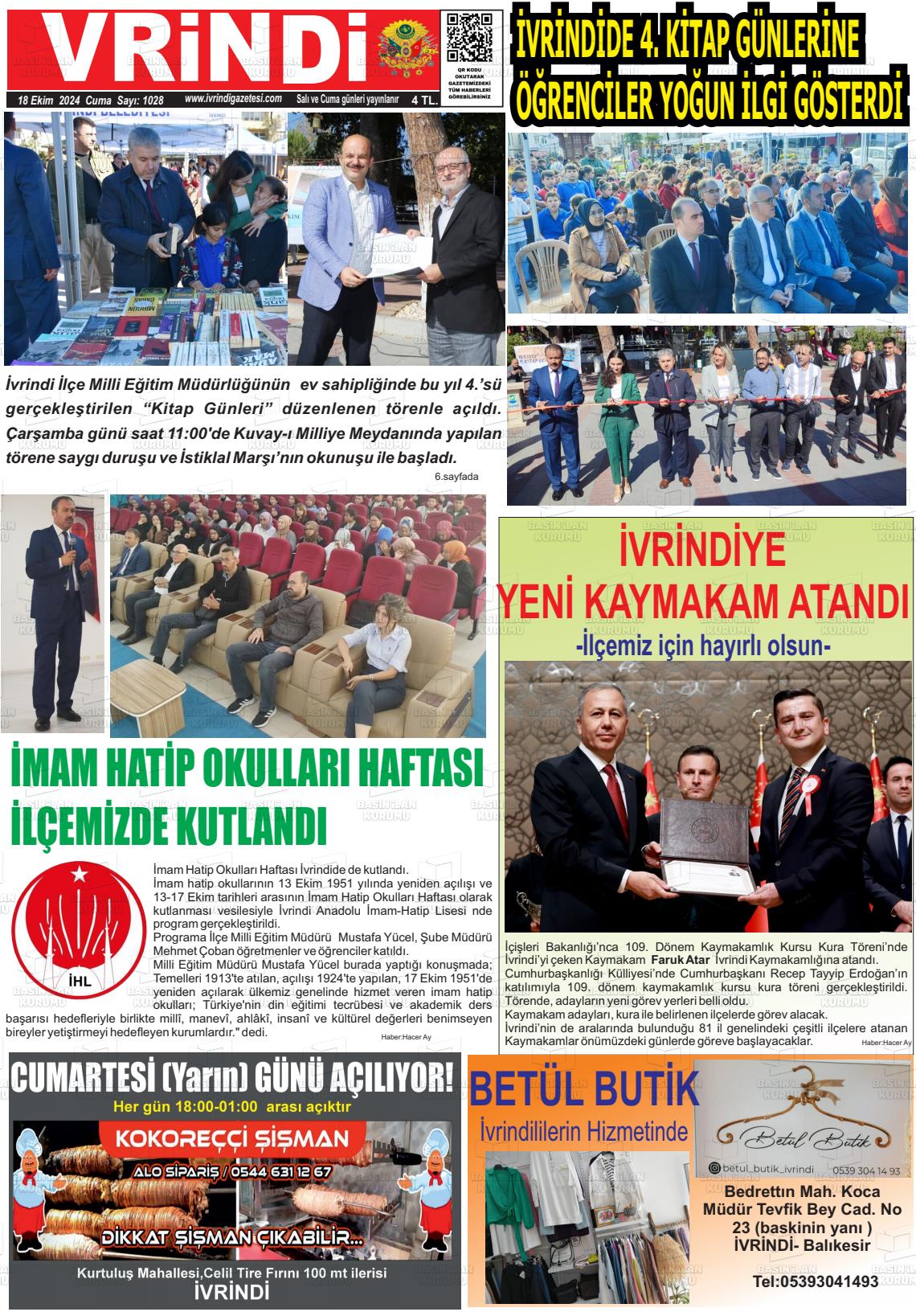 BİZİM İVRİNDİ Gazetesi