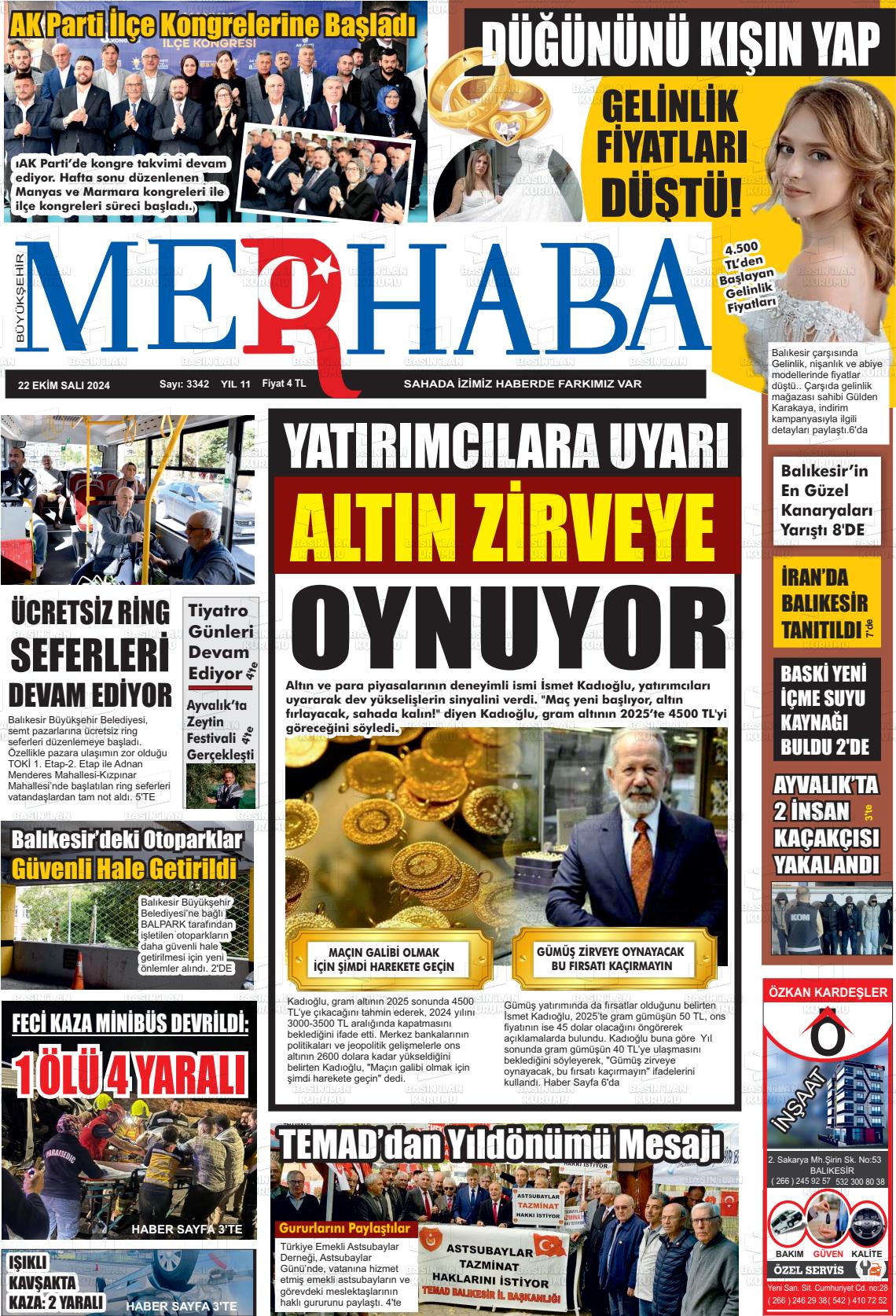 BÜYÜKŞEHİR MERHABA Gazetesi