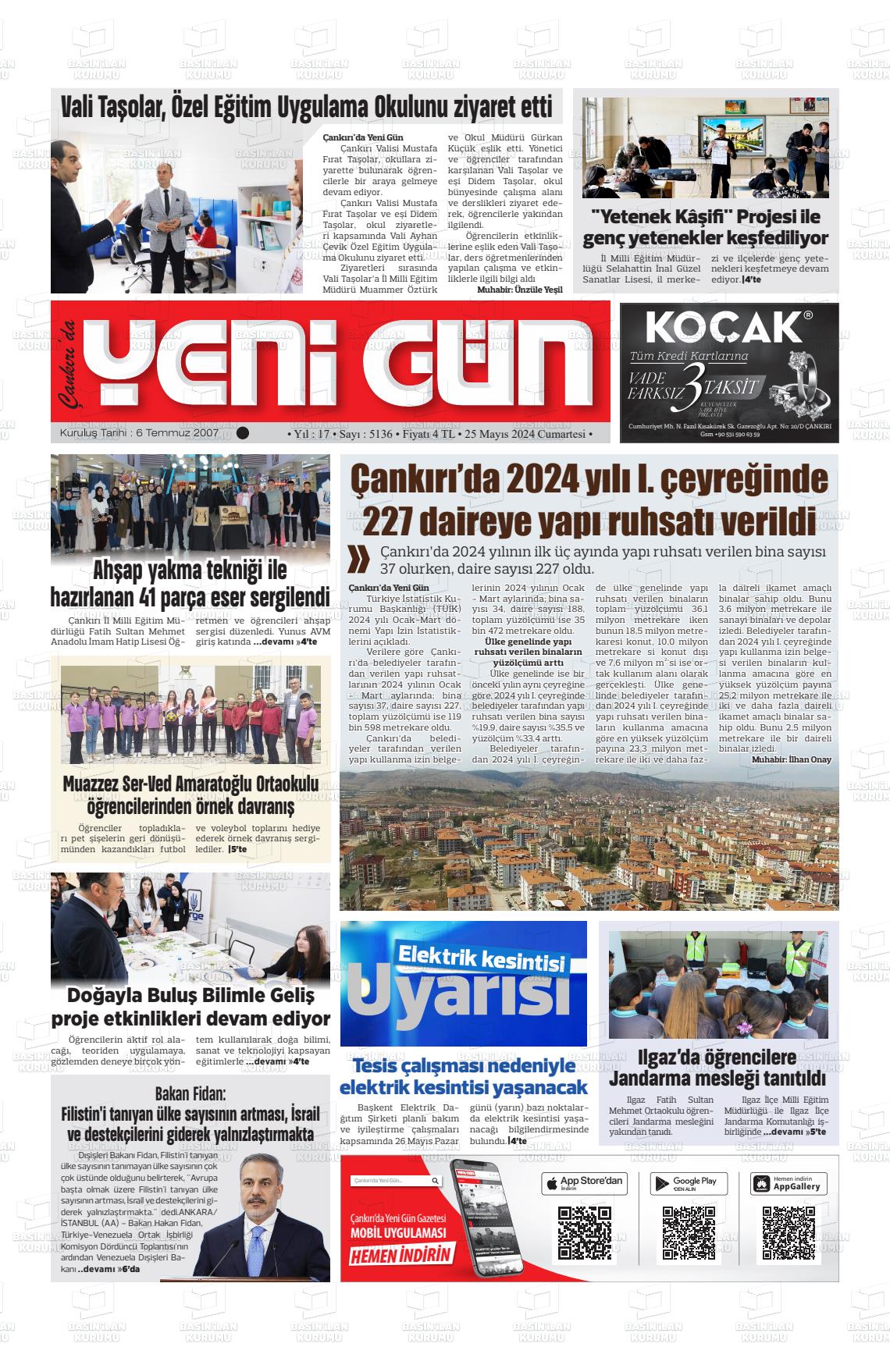 ÇANKIRI'DA YENİ GÜN Gazetesi
