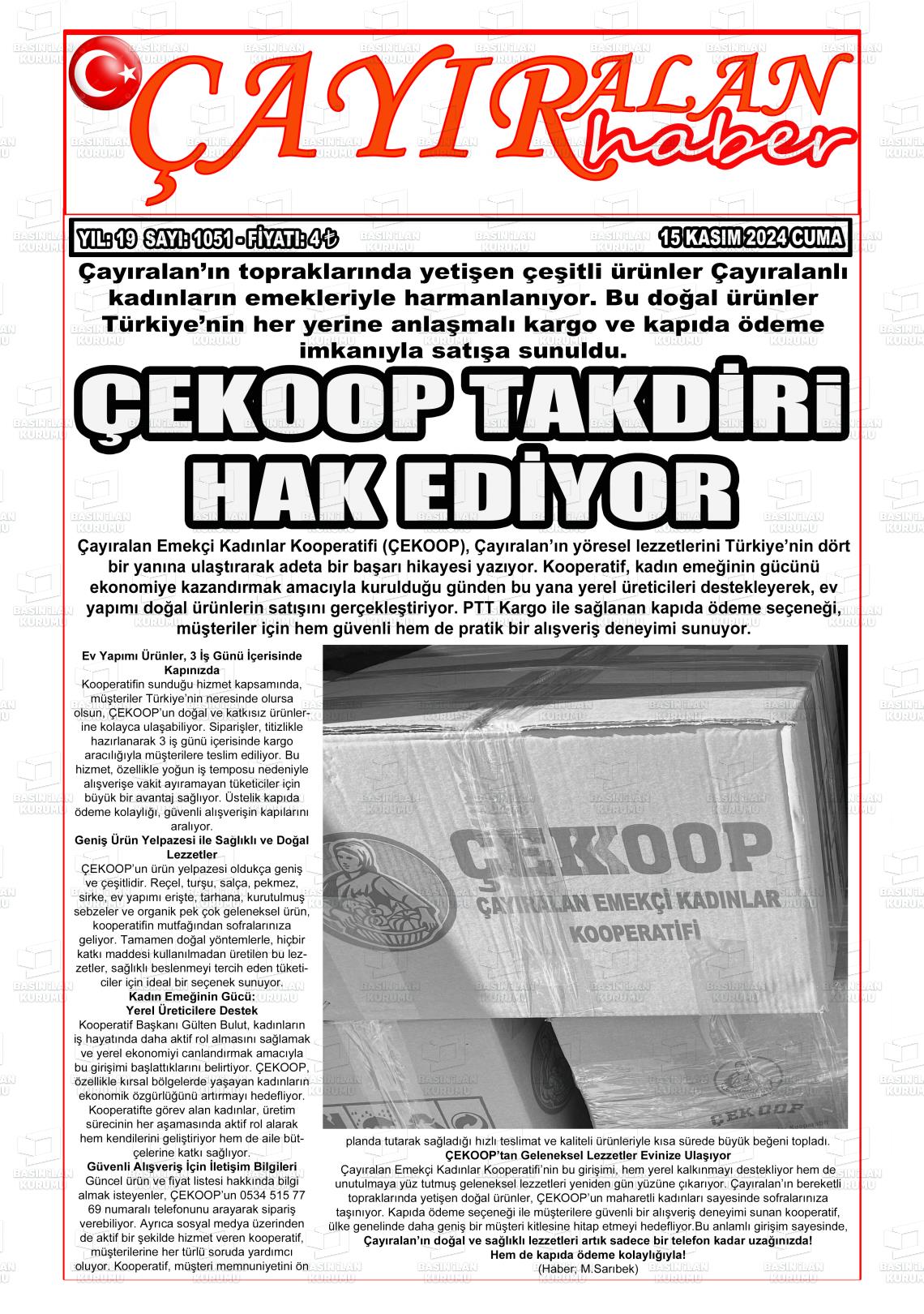 ÇAYIRALAN HABER Gazetesi