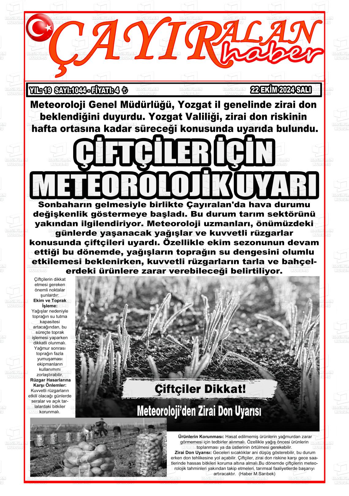 ÇAYIRALAN HABER Gazetesi