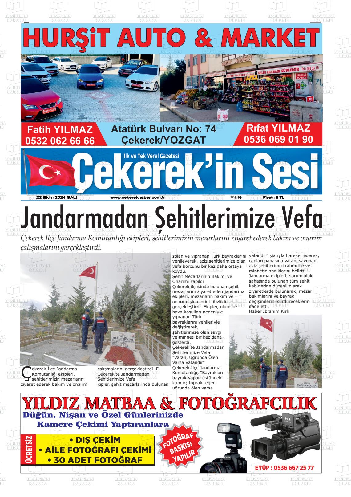 ÇEKEREK'İN SESİ Gazetesi