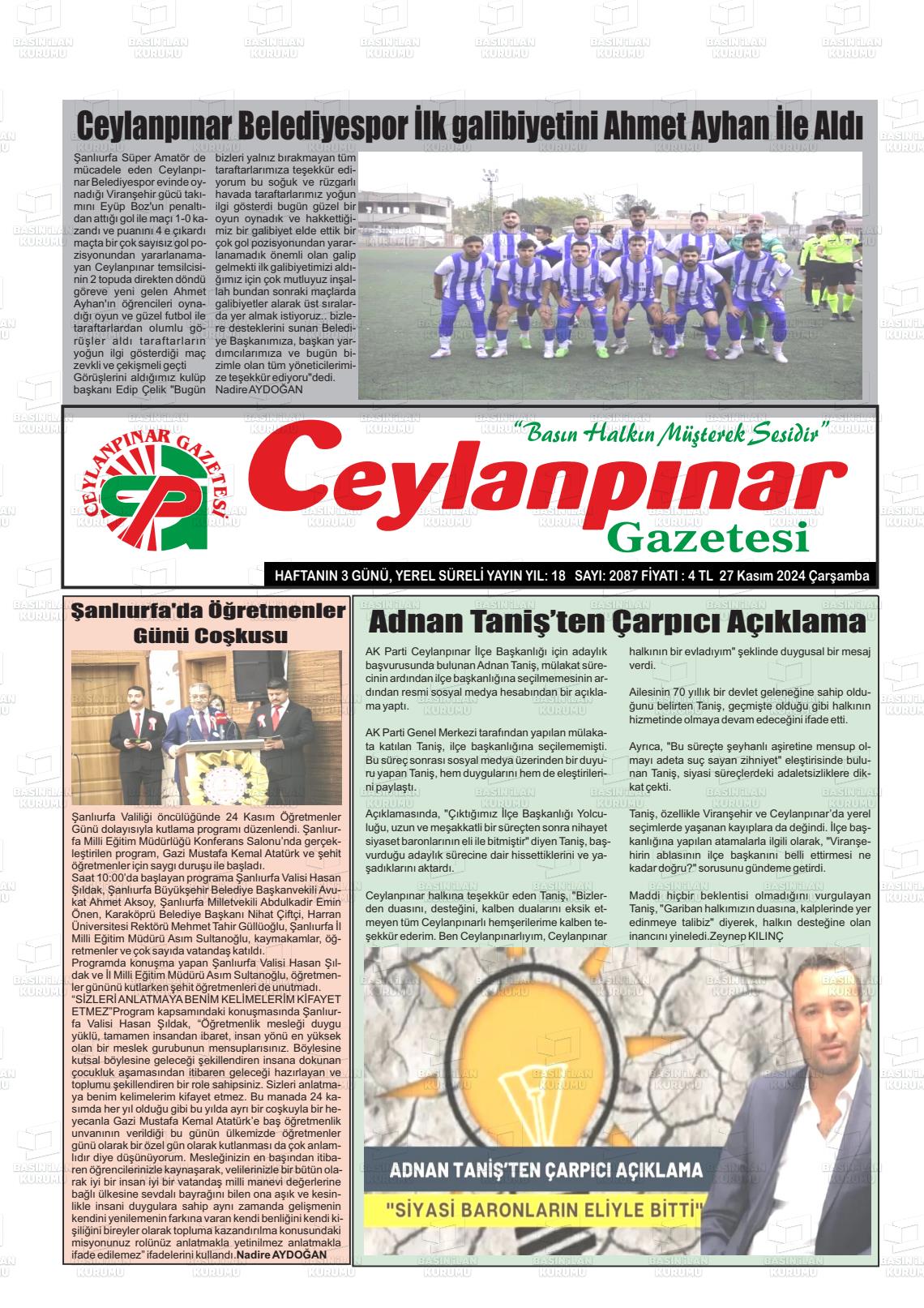 CEYLANPINAR Gazetesi