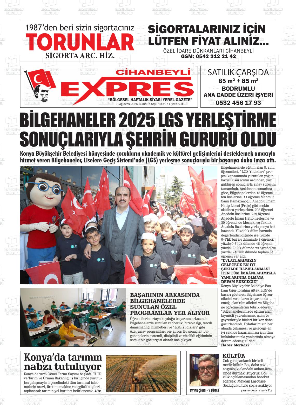 CİHANBEYLİ EXPRES Gazetesi