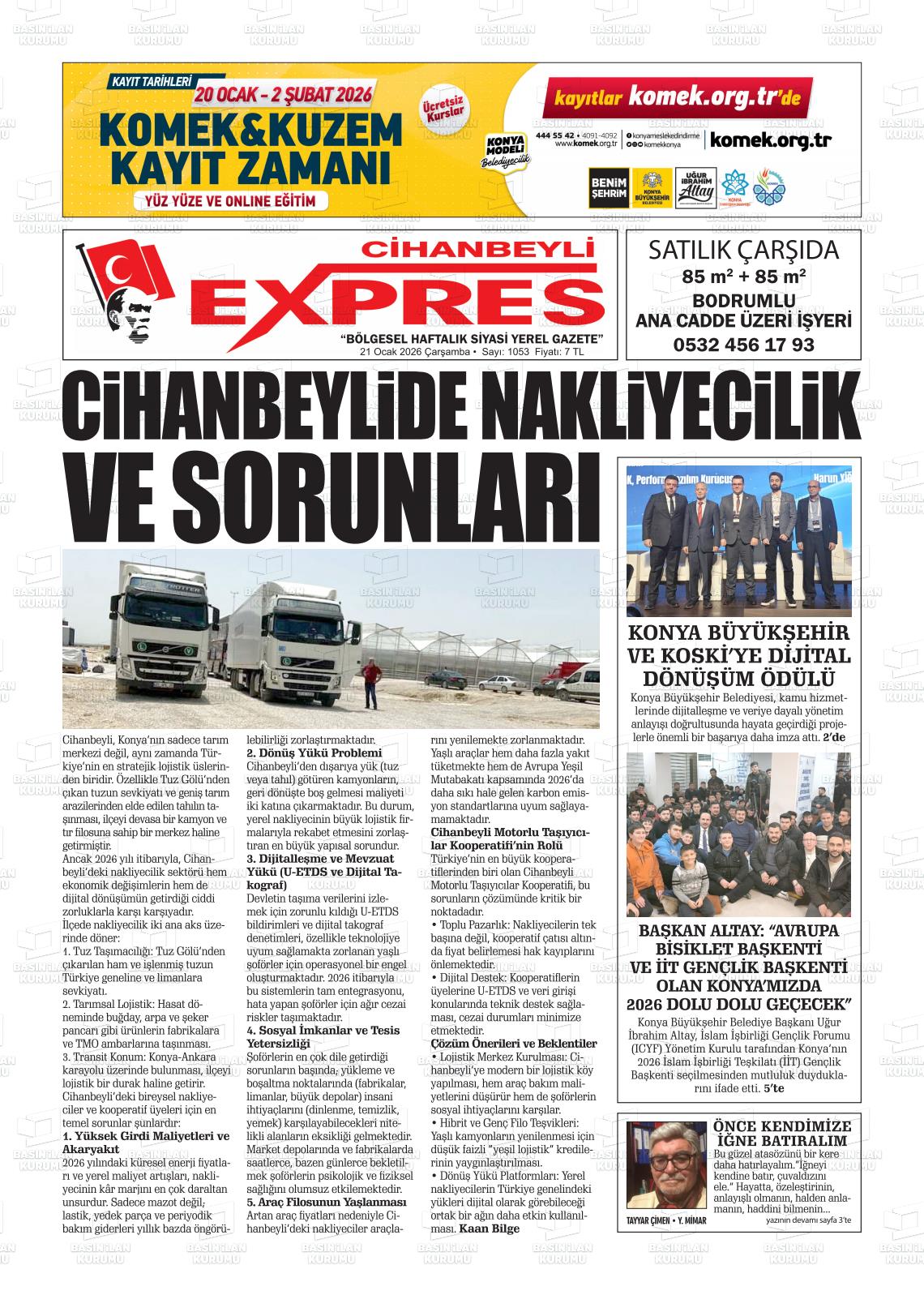 CİHANBEYLİ EXPRES Gazetesi