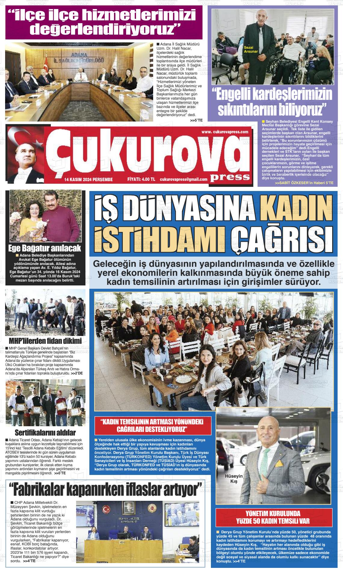 ÇUKUROVA PRESS Gazetesi