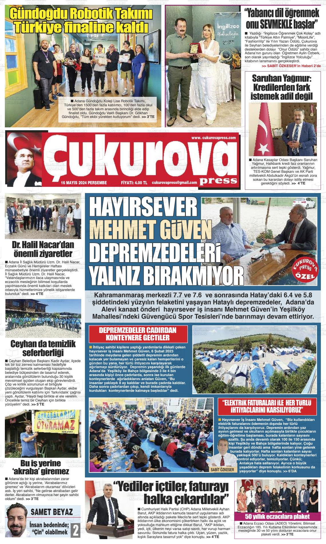 ÇUKUROVA PRESS Gazetesi