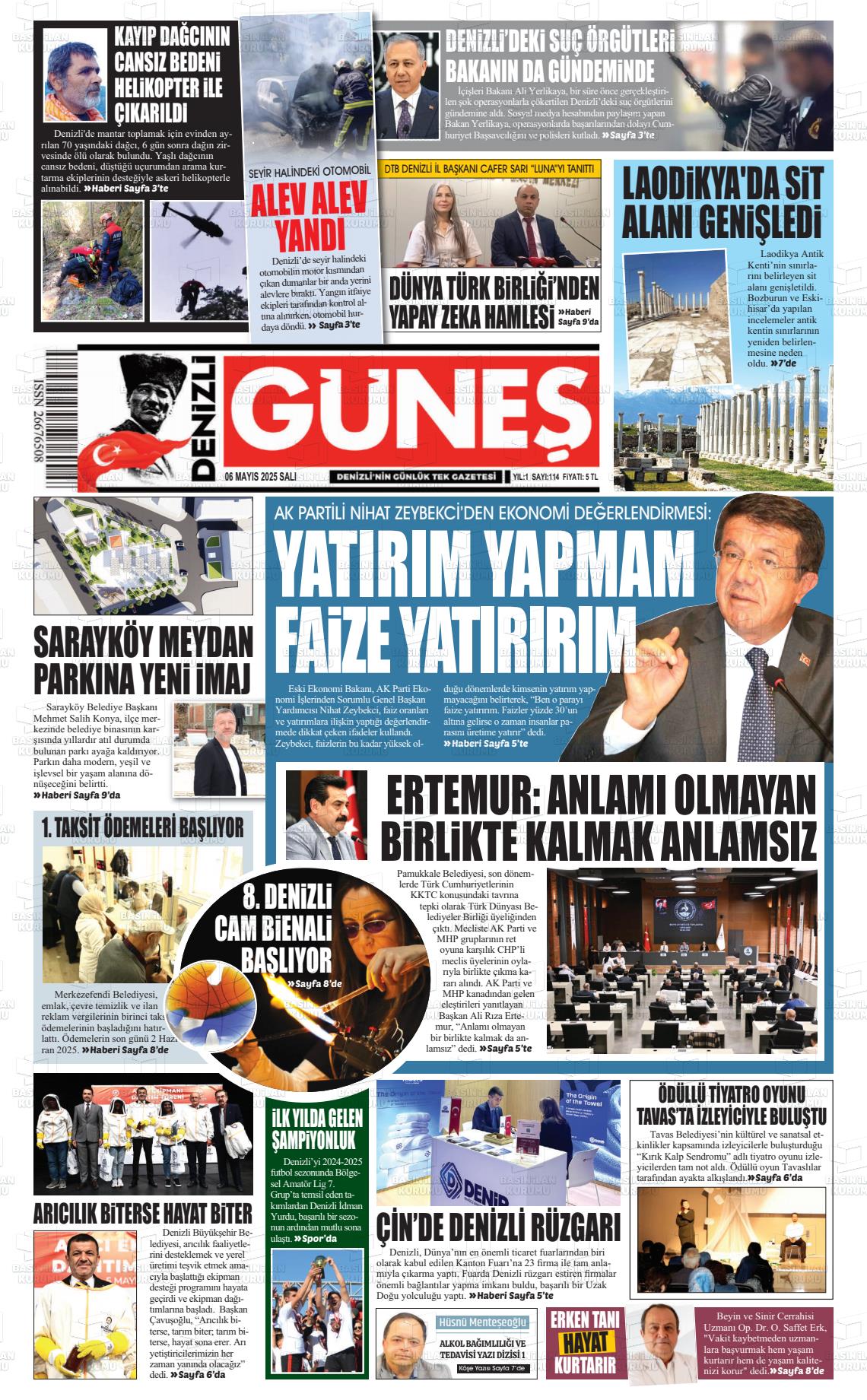 DENİZLİ GÜNEŞ Gazetesi