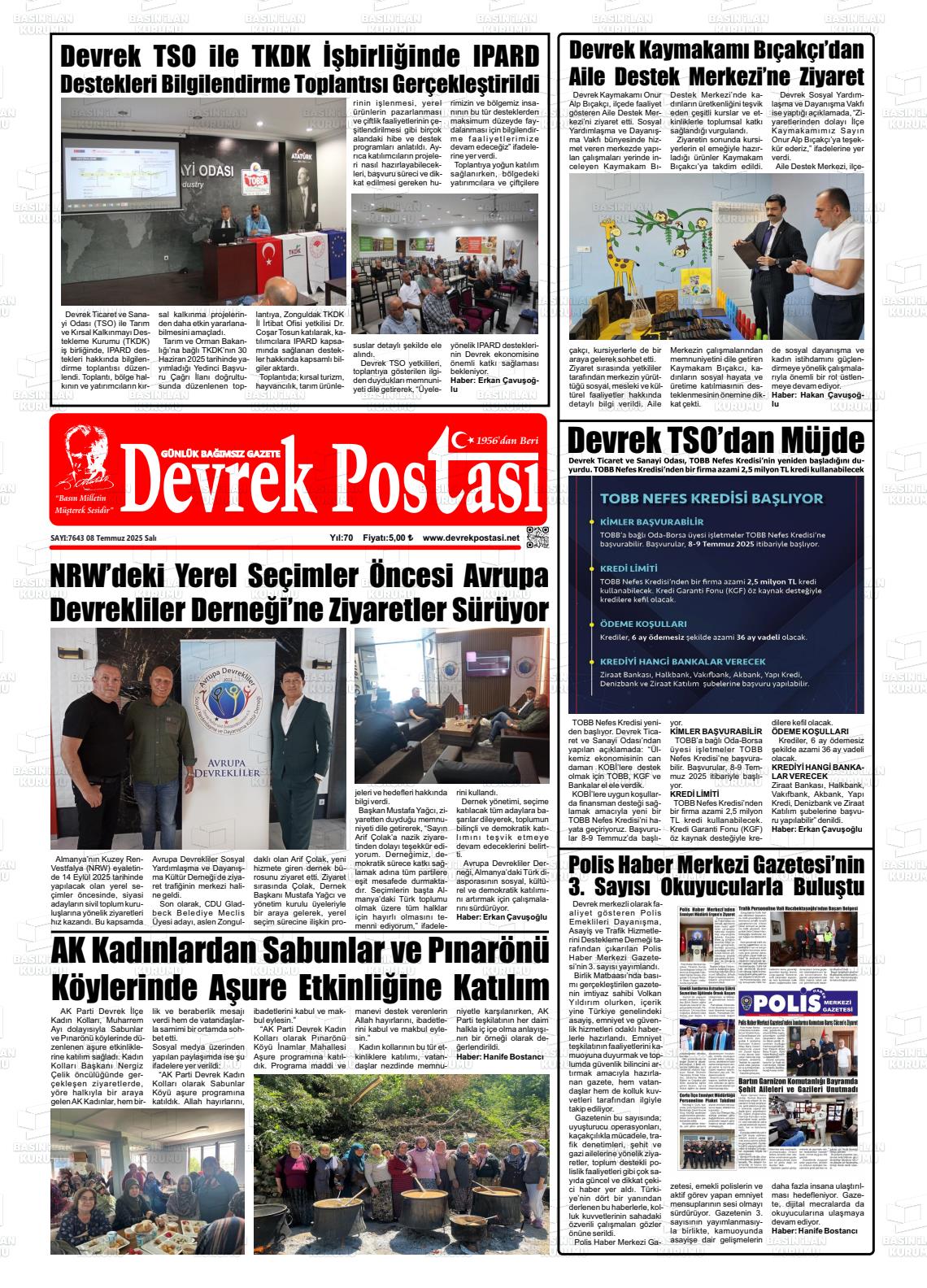 DEVREK POSTASI Gazetesi