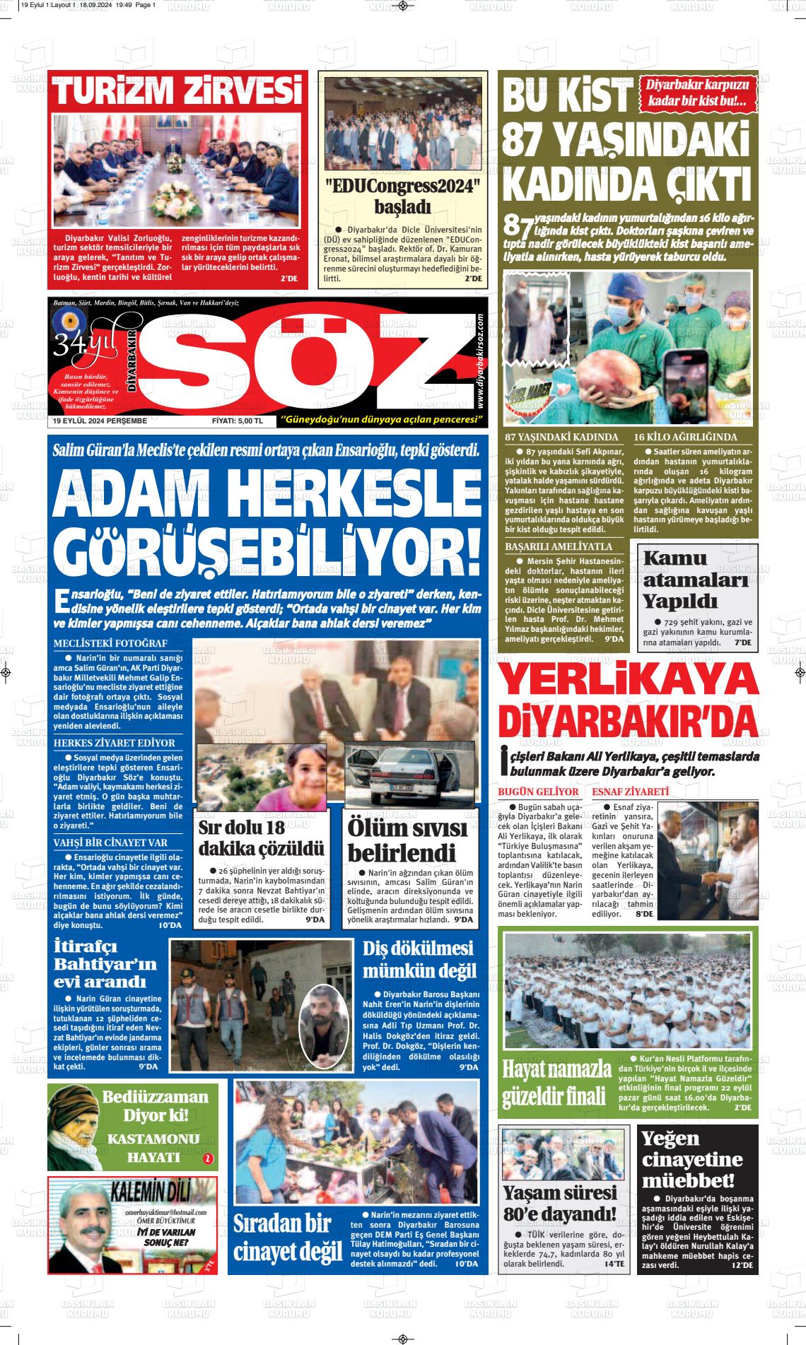 DİYARBAKIR SÖZ Gazetesi