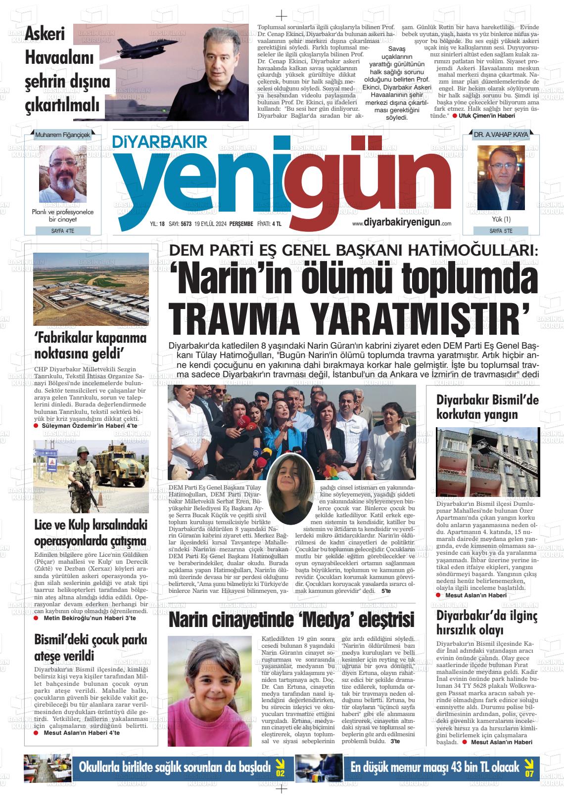 DİYARBAKIR YENİGÜN Gazetesi