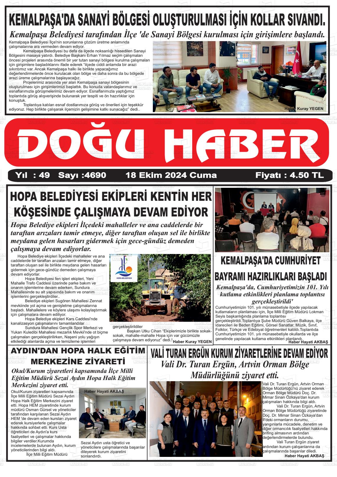 DOĞU HABER Gazetesi