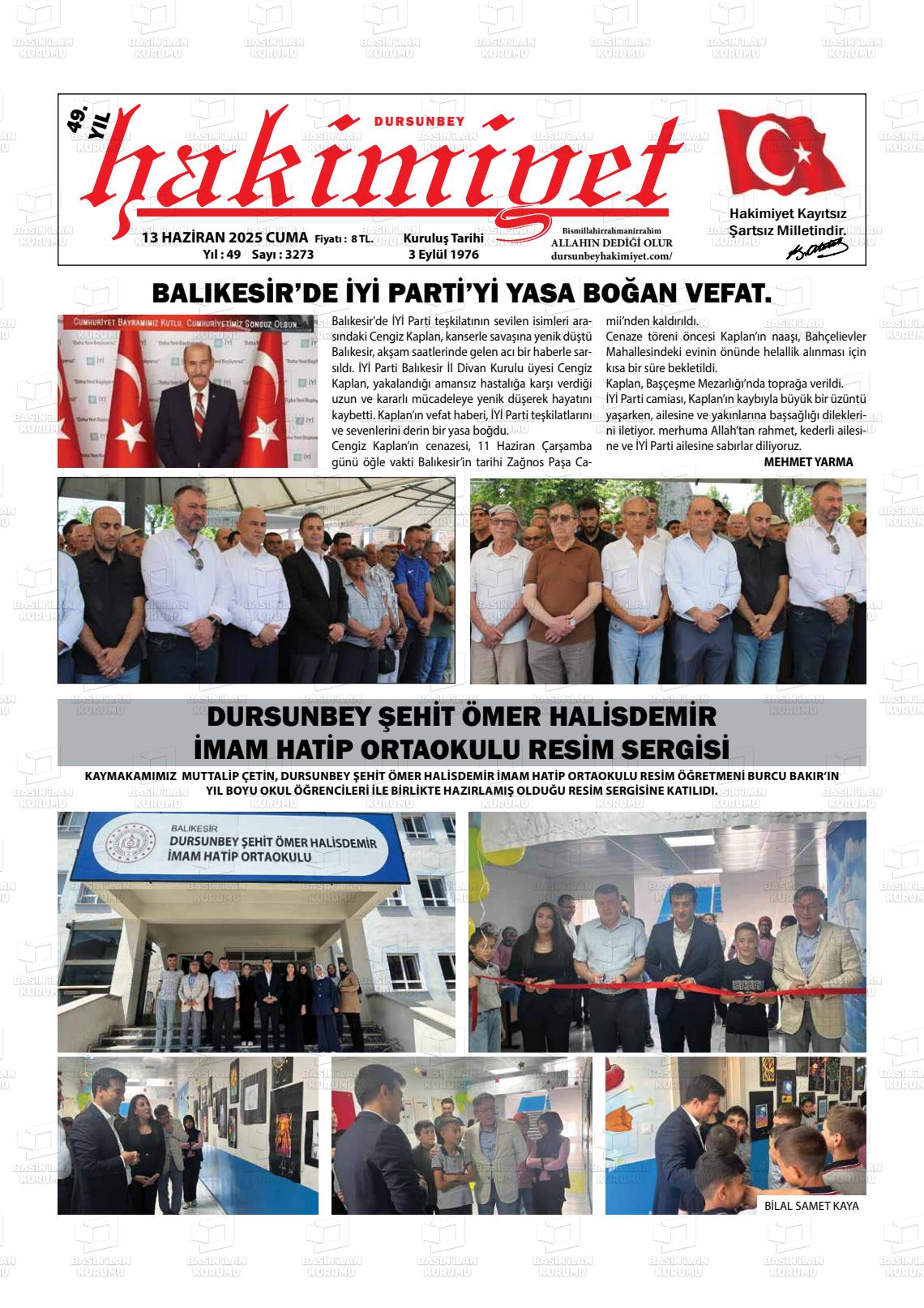 DURSUNBEY HAKİMİYET Gazetesi