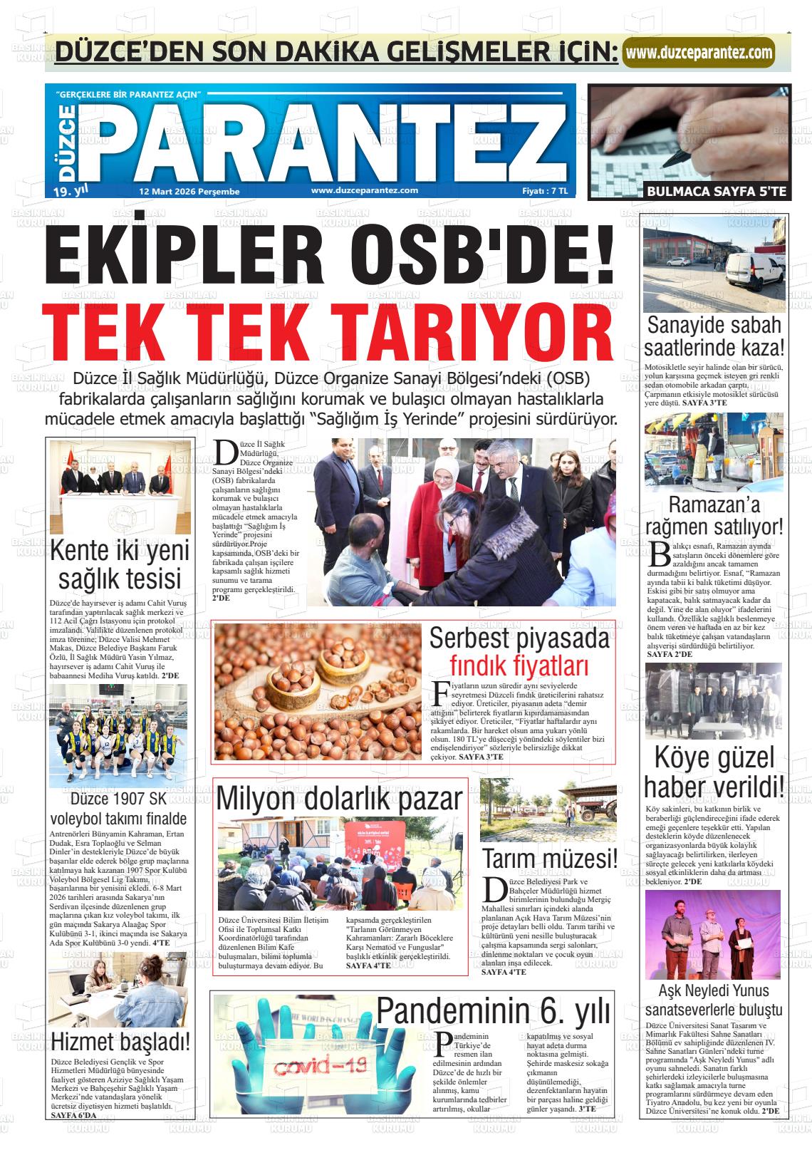 DÜZCE PARANTEZ Gazetesi