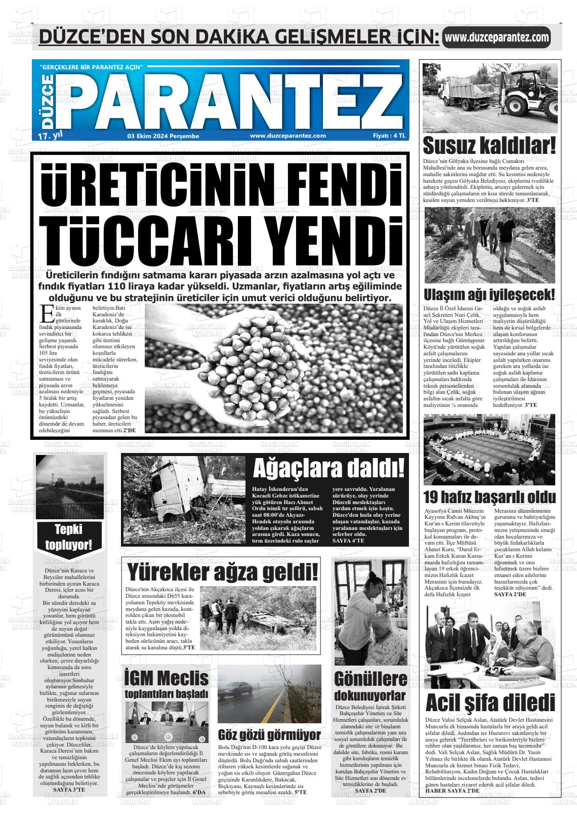 DÜZCE PARANTEZ Gazetesi