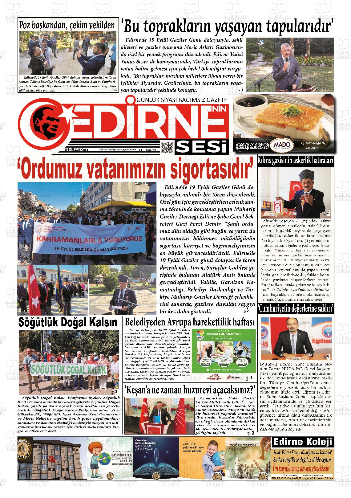 EDİRNE'NİN SESİ Gazetesi