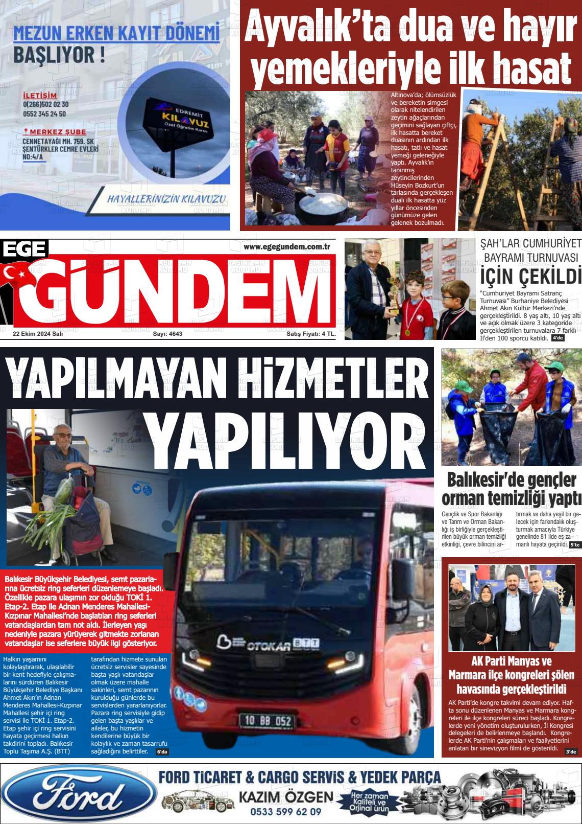 EGE GÜNDEM Gazetesi