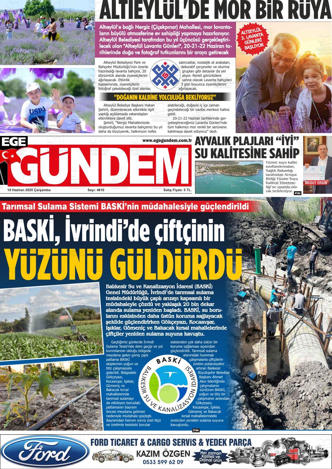 EGE GÜNDEM Gazetesi
