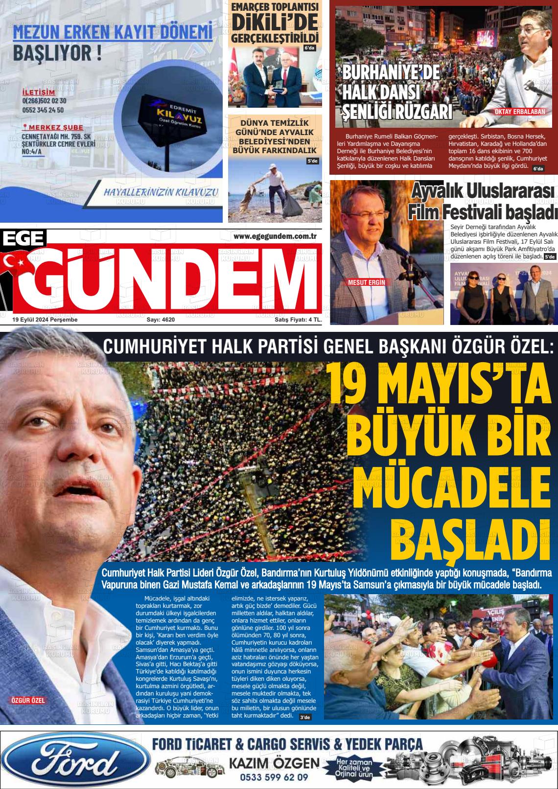 EGE GÜNDEM Gazetesi